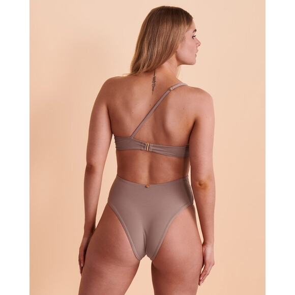 KIBYS Roxy Rose Garden Pink One Shoulder One Piece Swimsuit Size Medium - Picture 3 of 13